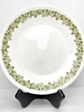Corelle by Corning Spring Blossom Crazy Daisy Dessert Plate Green Floral